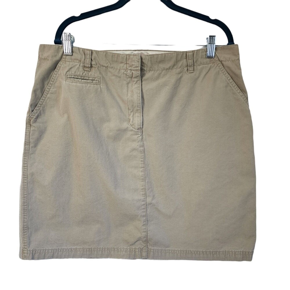 Isaac Mizrahi A-Line Skirt Women's Size 16 Tan Knee Length Business Casual
